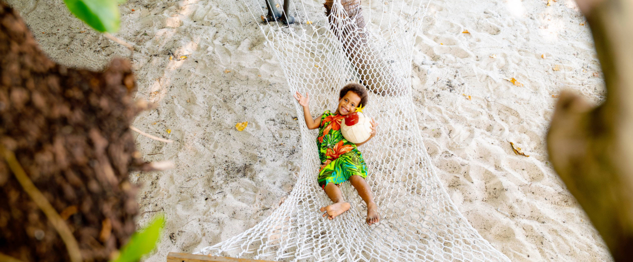 Wilson and Lani enjoying the hammock