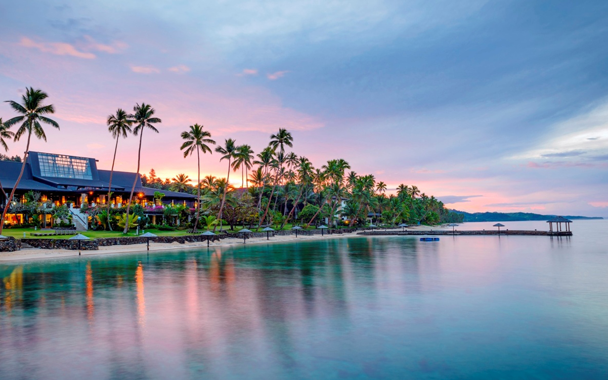 Coral Coast Fringing Reef Palms Beach Viti Levu Fiji