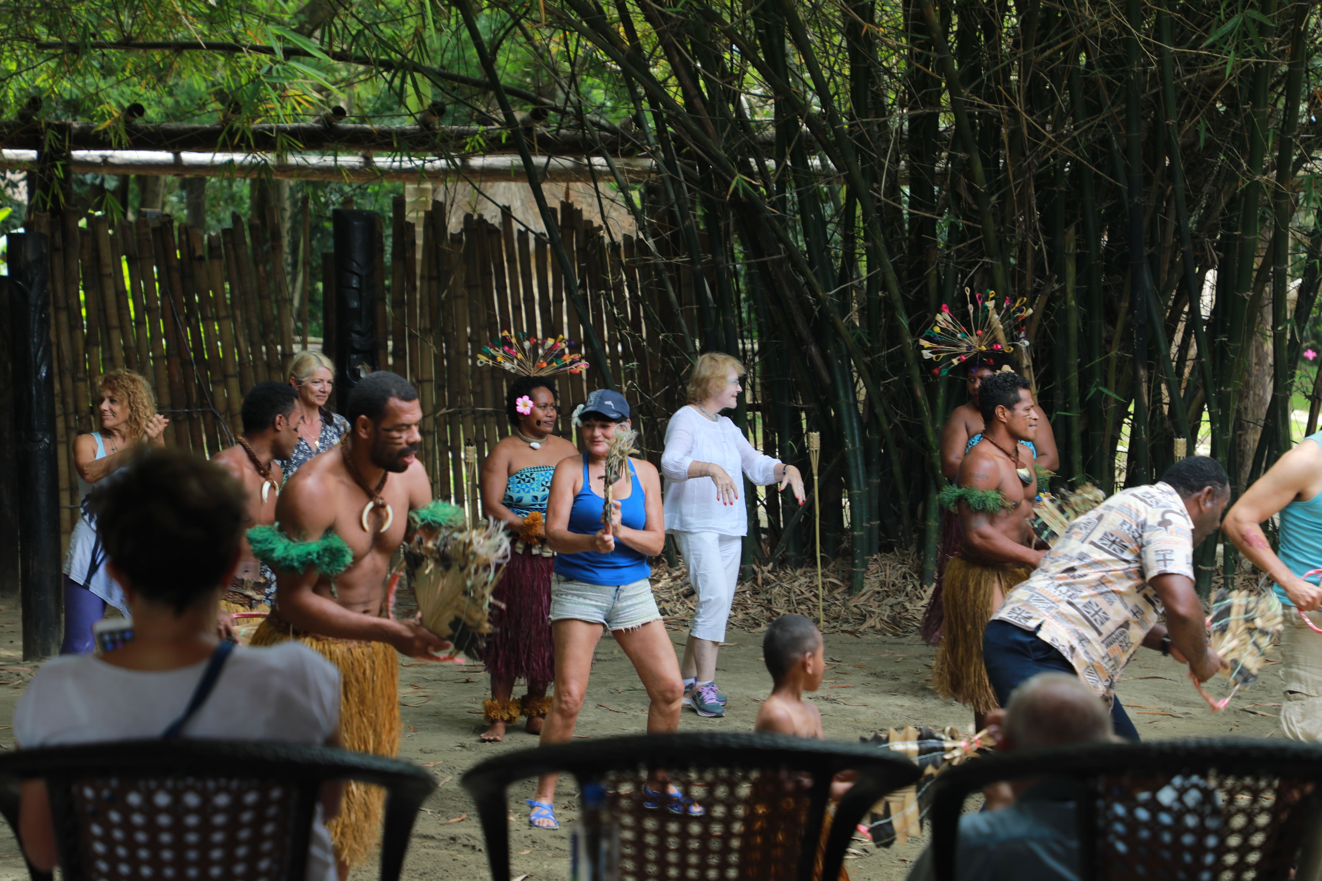 Fijian cultural dance experience at Fiji Culture Village in Nadi